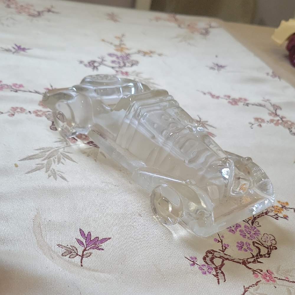 Elegant Clear Antique Glass Car Paperweight